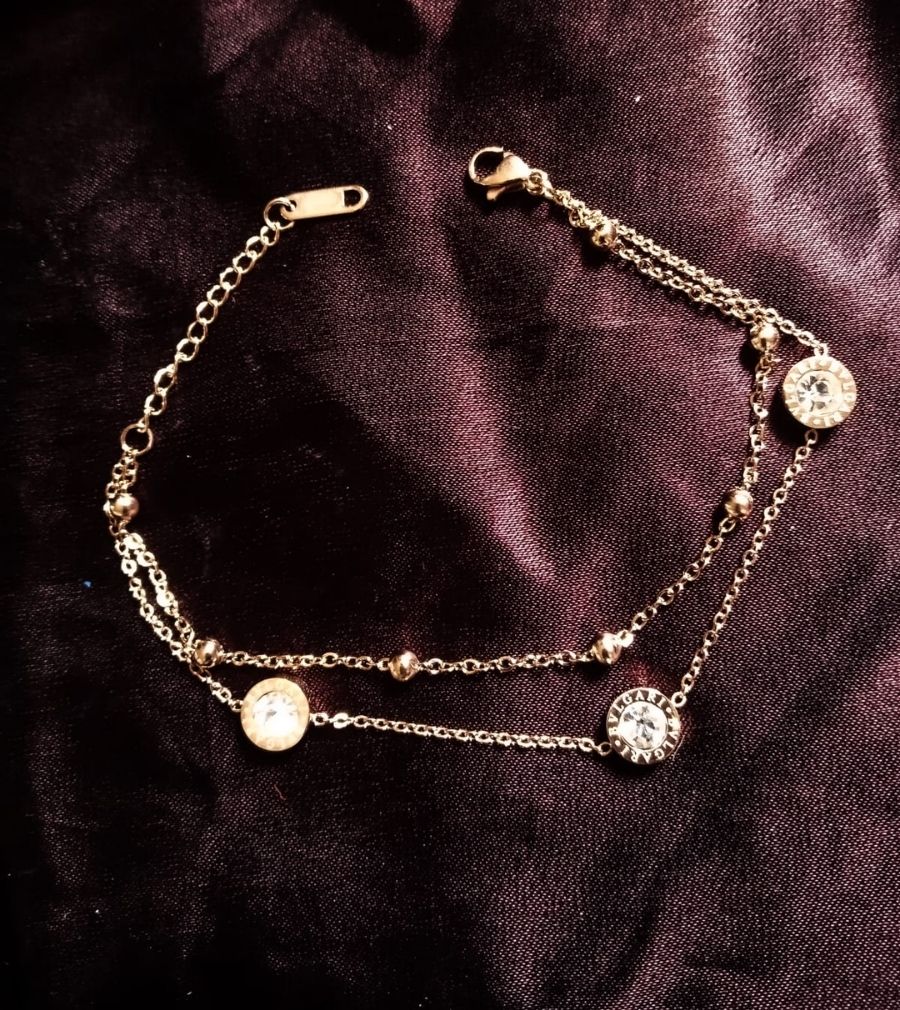 Bvlgari Timeless Double-Chain Stainless Steel Bracelet