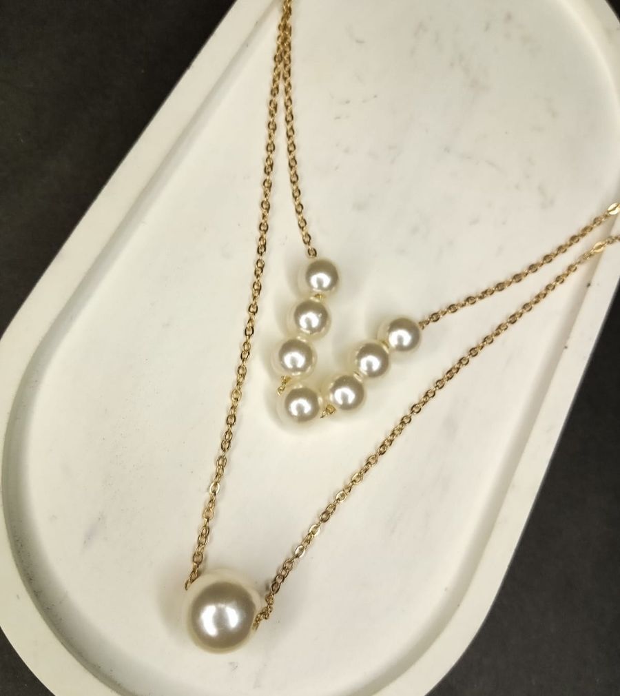 Double Layer Pearl Necklace