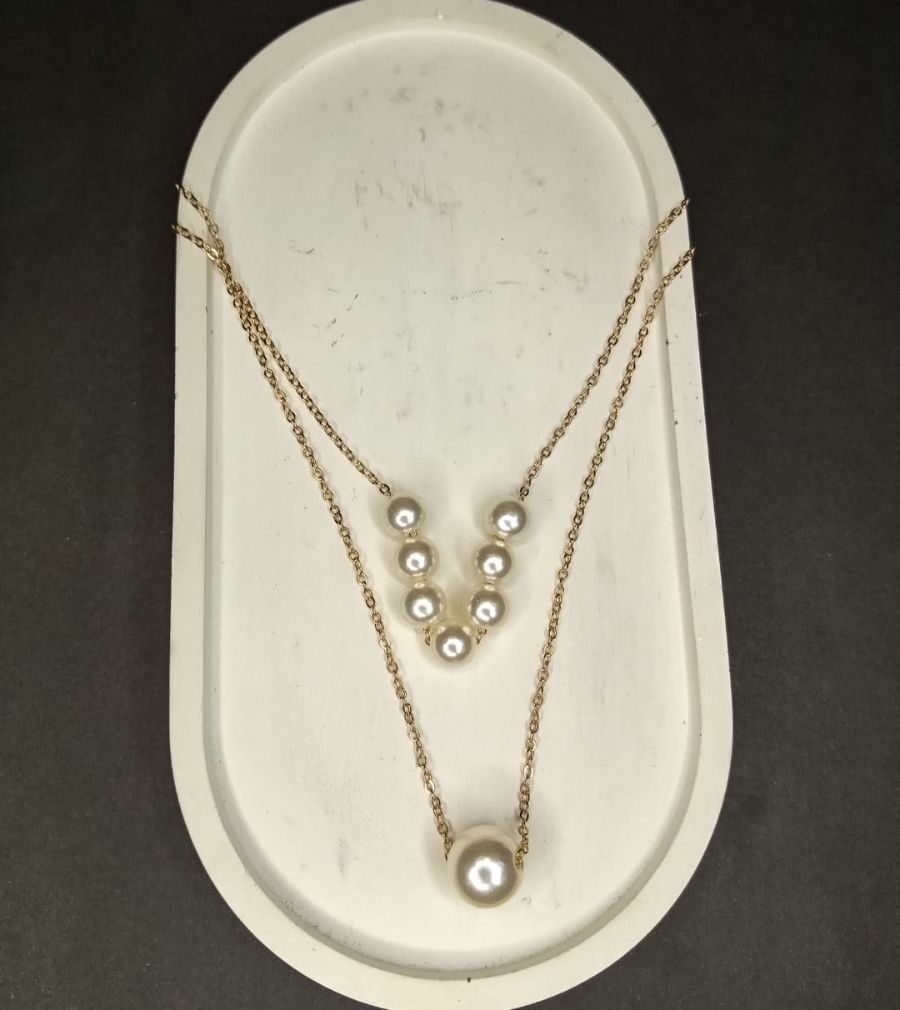 Double Layer Pearl Necklace
