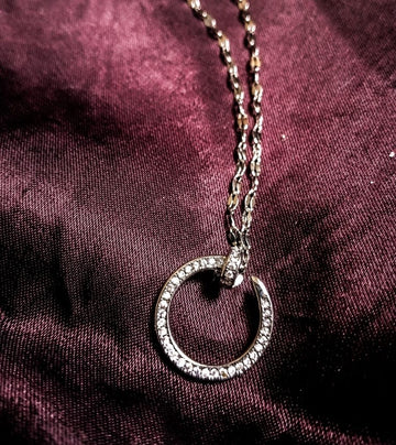 Luxury Silver Nail Necklace