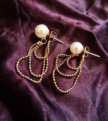 Pearl Front Back Earrings