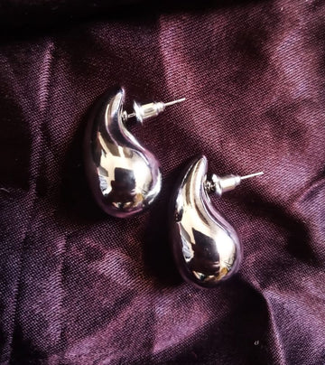 Silver Korean Tear Drop Earrings